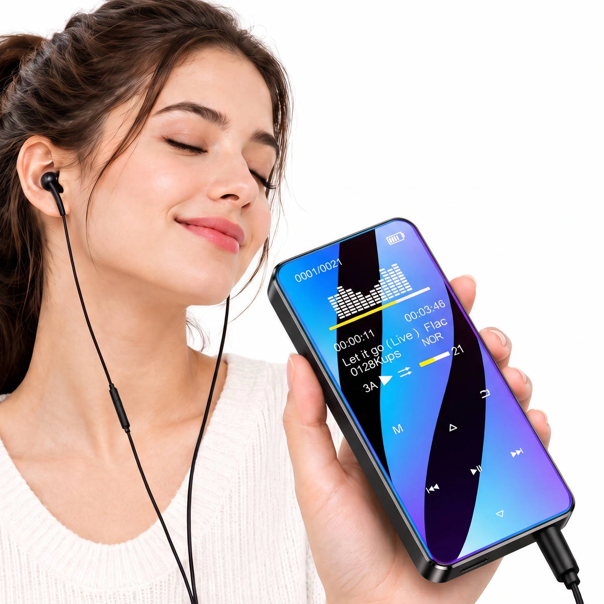 MP3 Player Bluetooth 5.0 Touchscreen & Built-In Speaker
