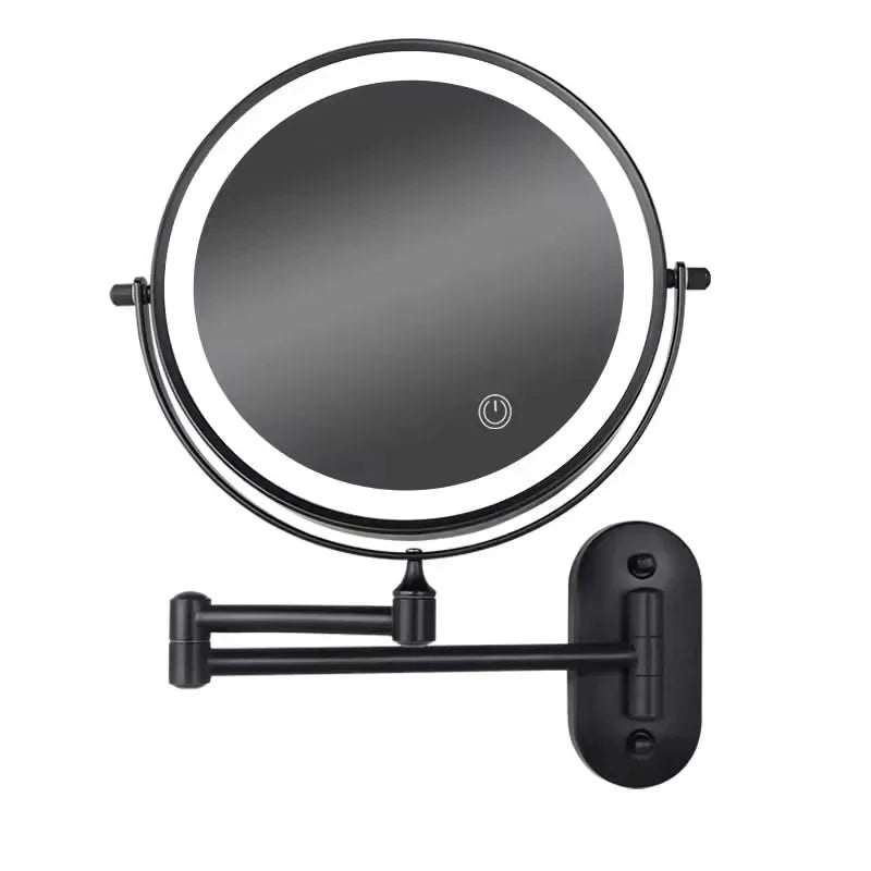 Makeup Mirror LED Dimmable 360° Rotation Rechargeable Battery