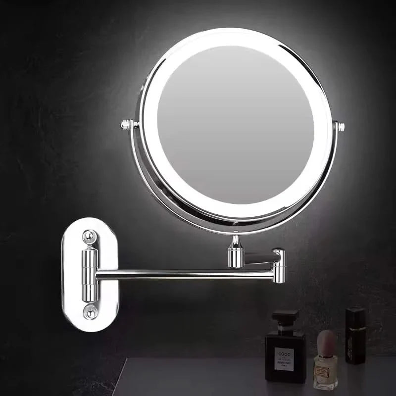 Makeup Mirror LED Dimmable 360° Rotation Rechargeable Battery