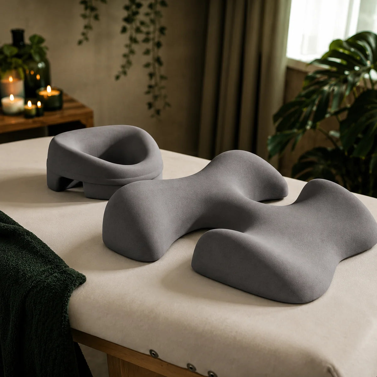 Massage Face Cradle Pillow Set Contoured Foam Washable Covers