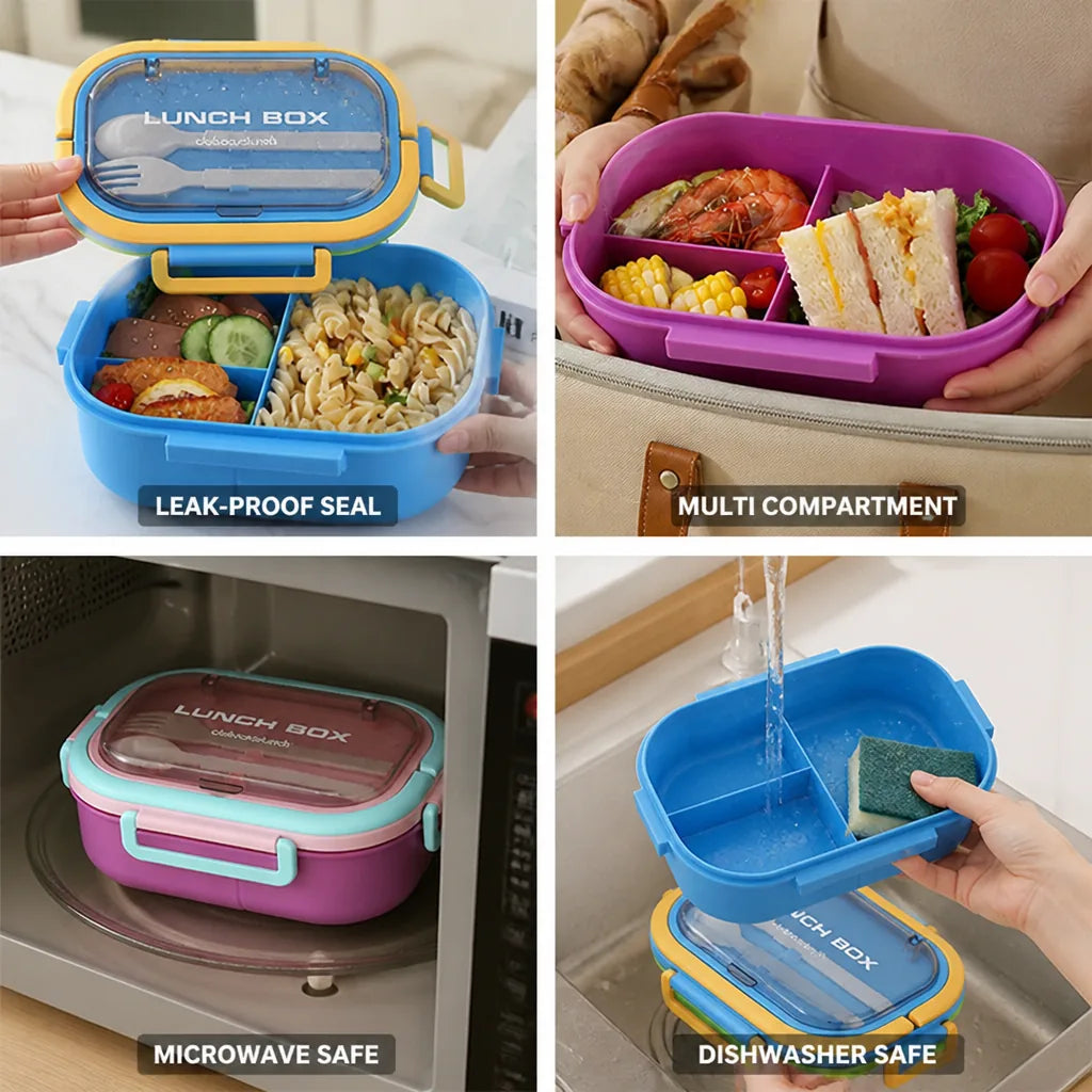 Meal Prep Container Multi-Compartment Leak-Proof Microwave & Dishwasher Safe