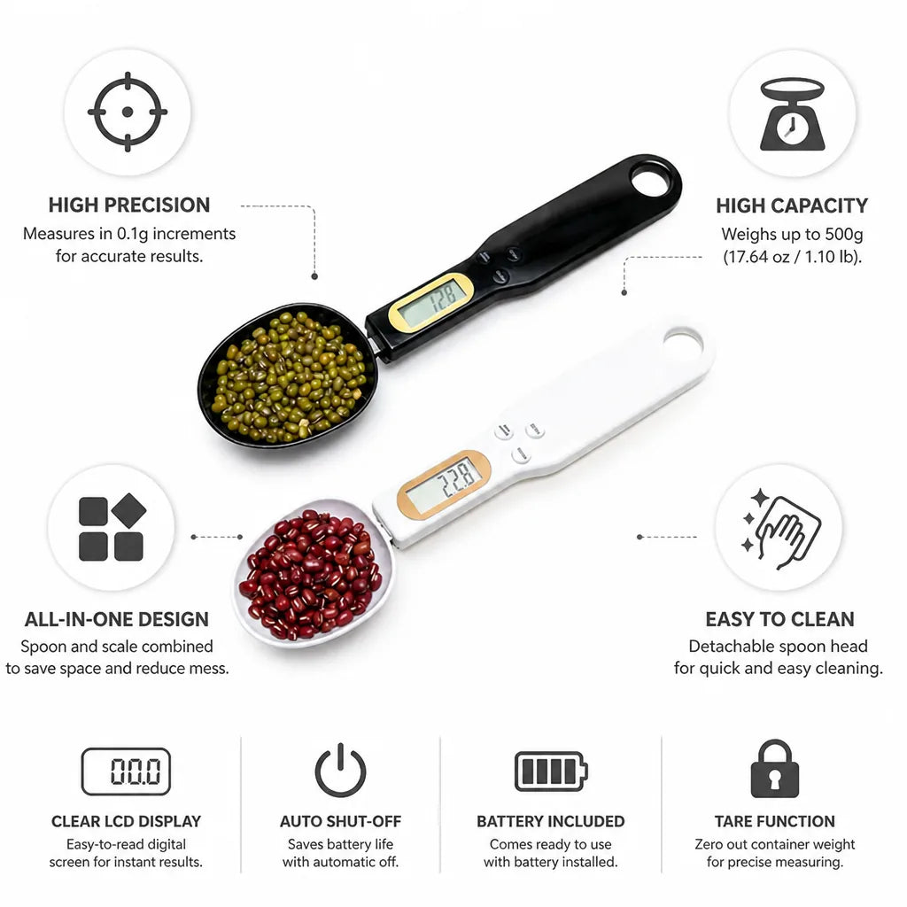 Measuring Spoon Digital 0.1g Accuracy 500g Capacity