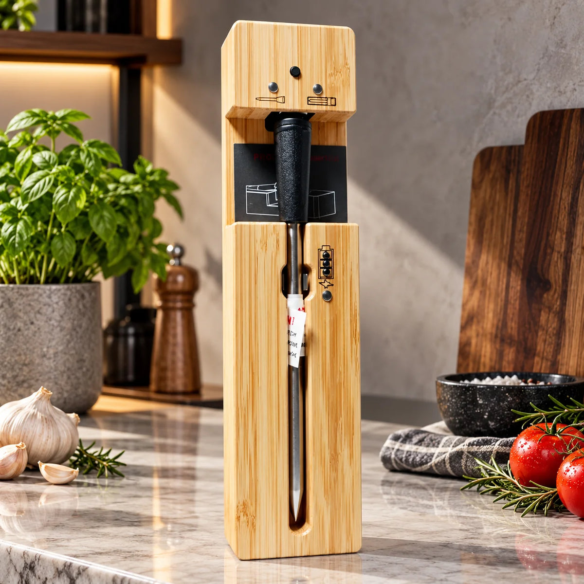 Meat Thermometer Wireless Bluetooth Stainless Steel Probe