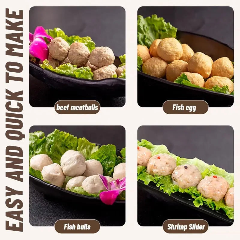 Meatball Press Clear Glass Airtight Lid Forms 8–12 Meatballs