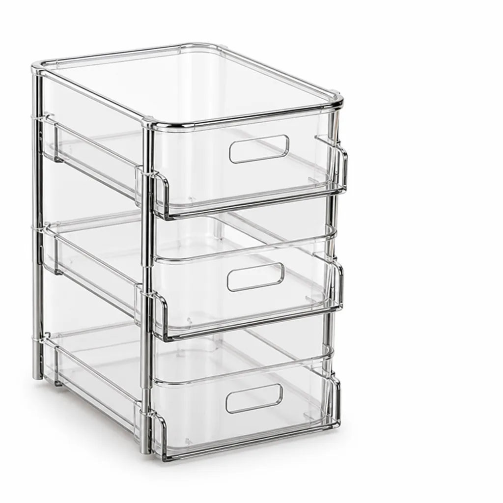 Medicine Organizer Box 3-Drawer Transparent PET