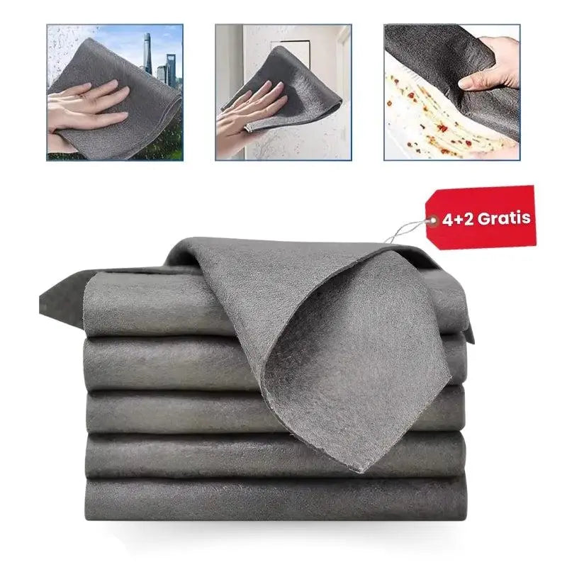 Microfiber Cleaning Cloths Lint-Free & Streak-Free 6-Pack