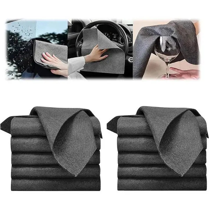 Microfiber Cleaning Cloths Ultra-Absorbent & Streak-Free 10-Pack