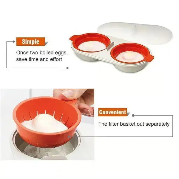 Microwave Egg Cooker Reusable Compact Food-Grade Plastic