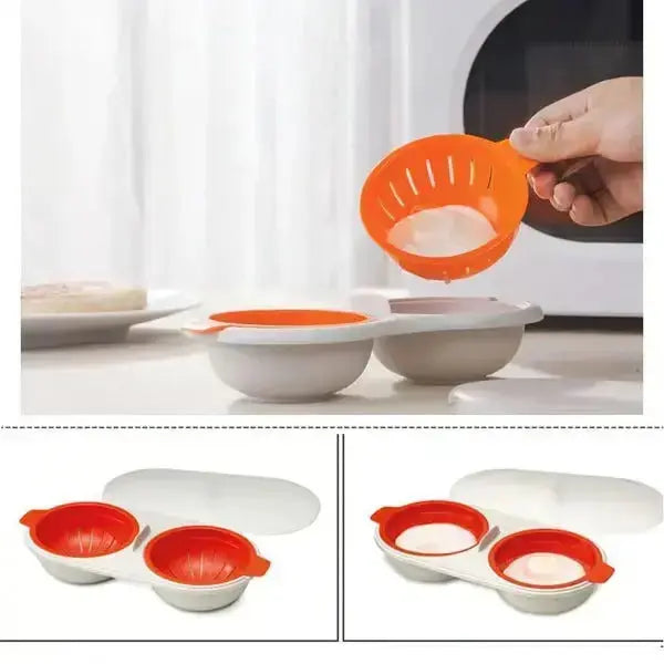 Microwave Egg Cooker Reusable Compact Food-Grade Plastic