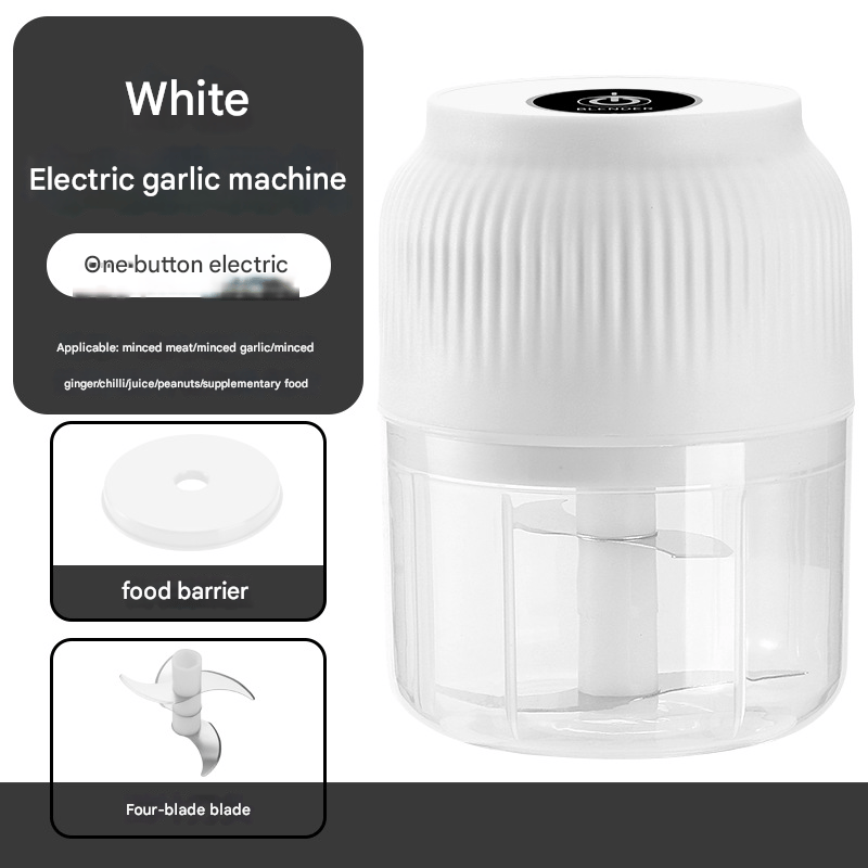Mini Electric Food Chopper USB Rechargeable Stainless Steel Blades