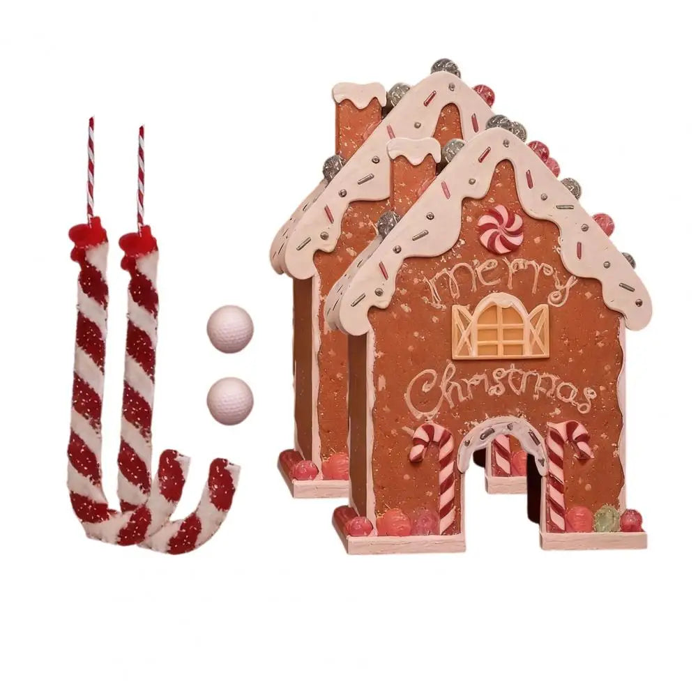 Mini Golf Set Gingerbread Holiday Portable & Quick Setup