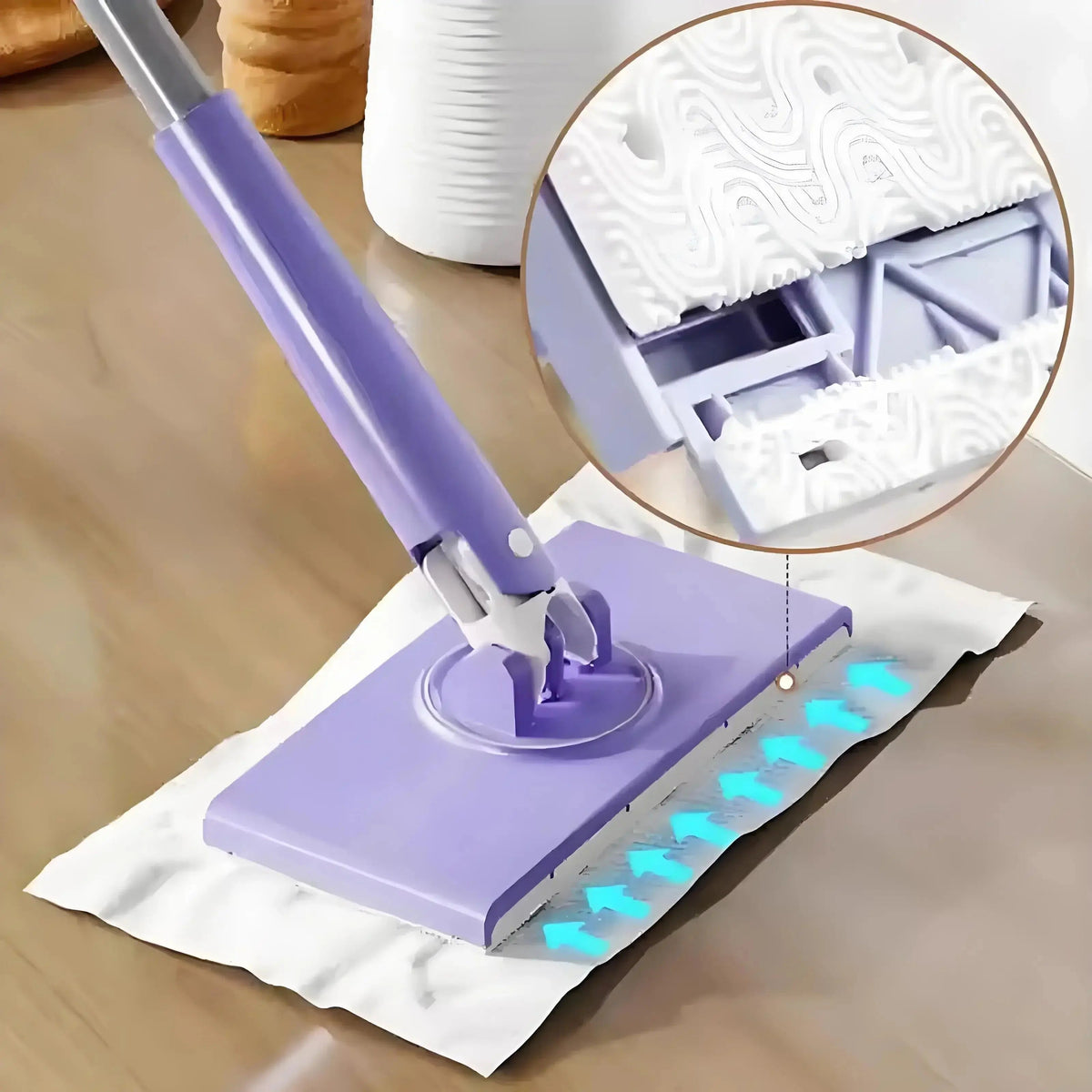 Mini Mop 360° Rotating Push Eject Wall Mount
