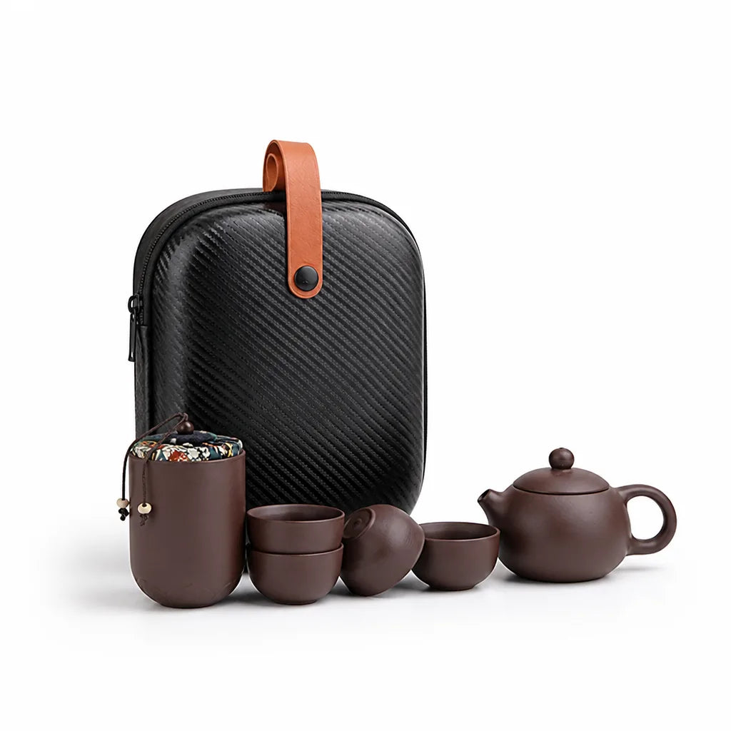 Minimalist Purple Clay Tea Set (Set of 6)