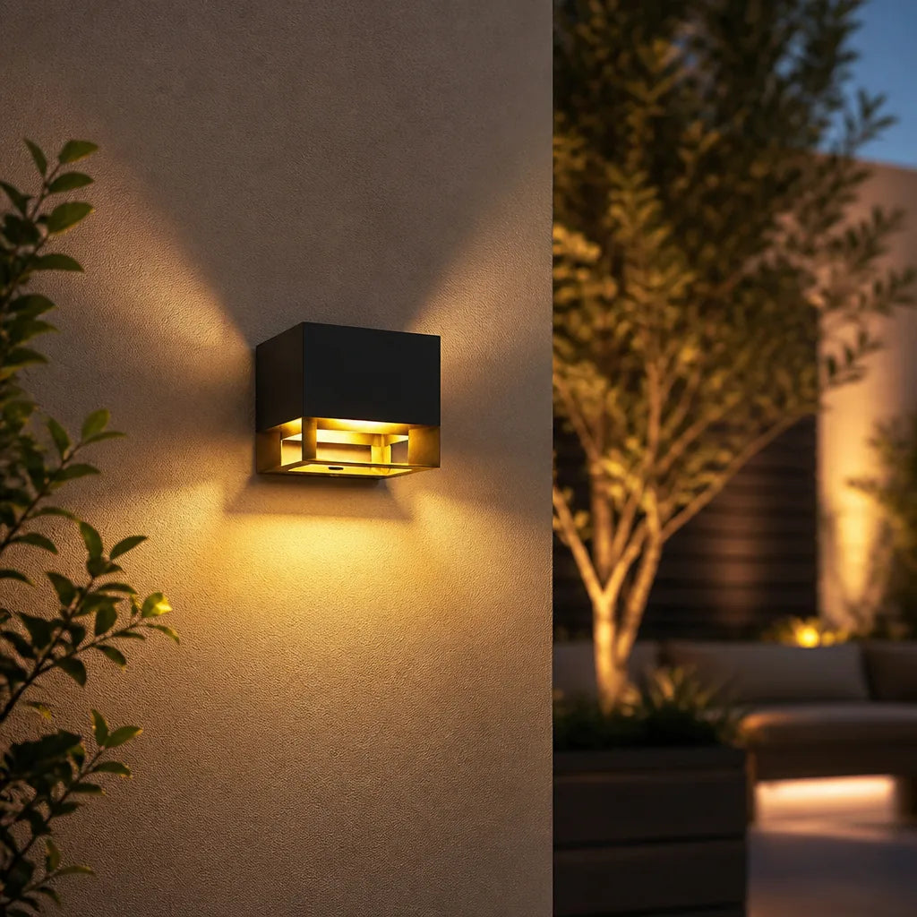 Minimalist Square Waterproof Stainless Steel Outdoor LED Wall Light