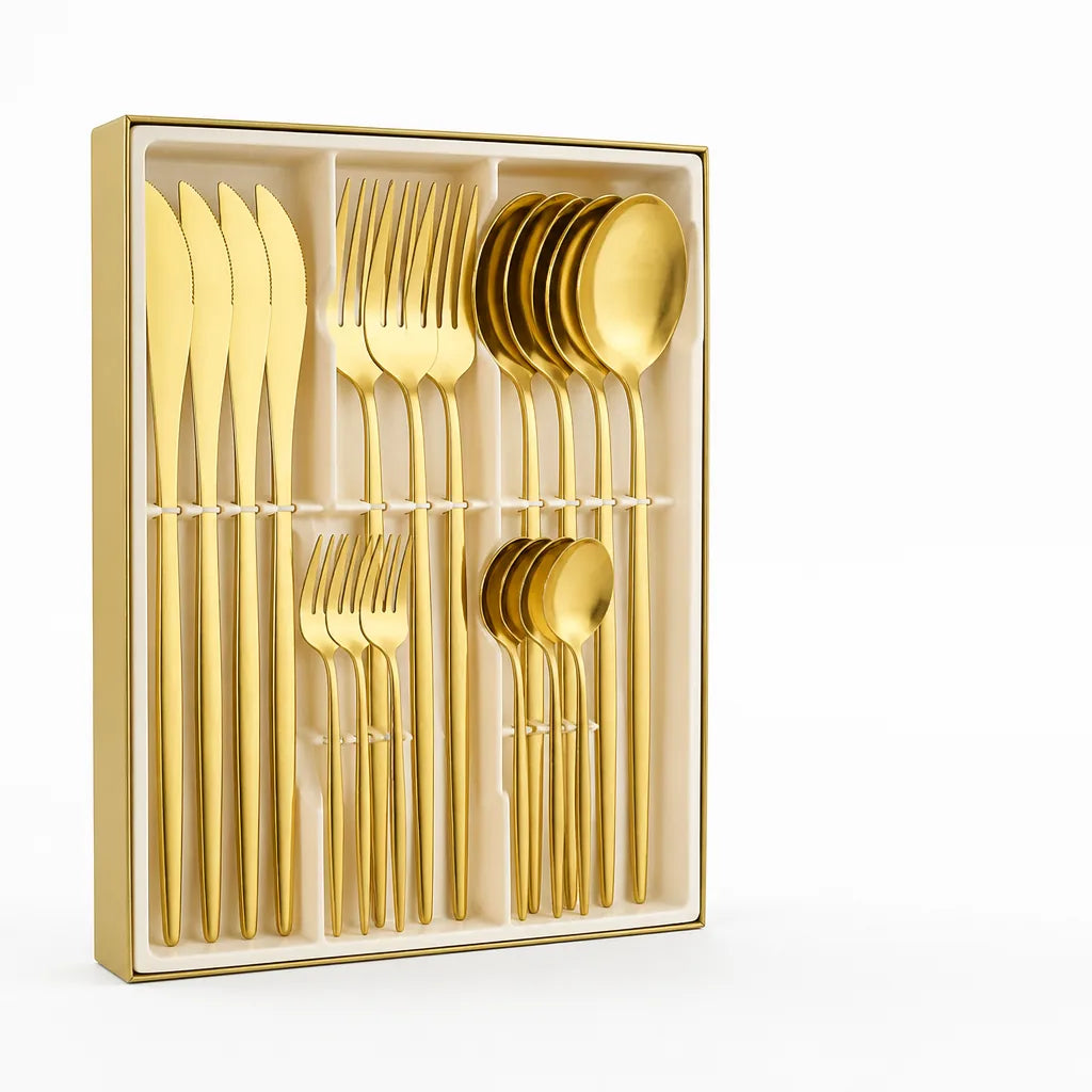 Mirror-Polished Finish Stainless Steel Cutlery Set (Set of 6)
