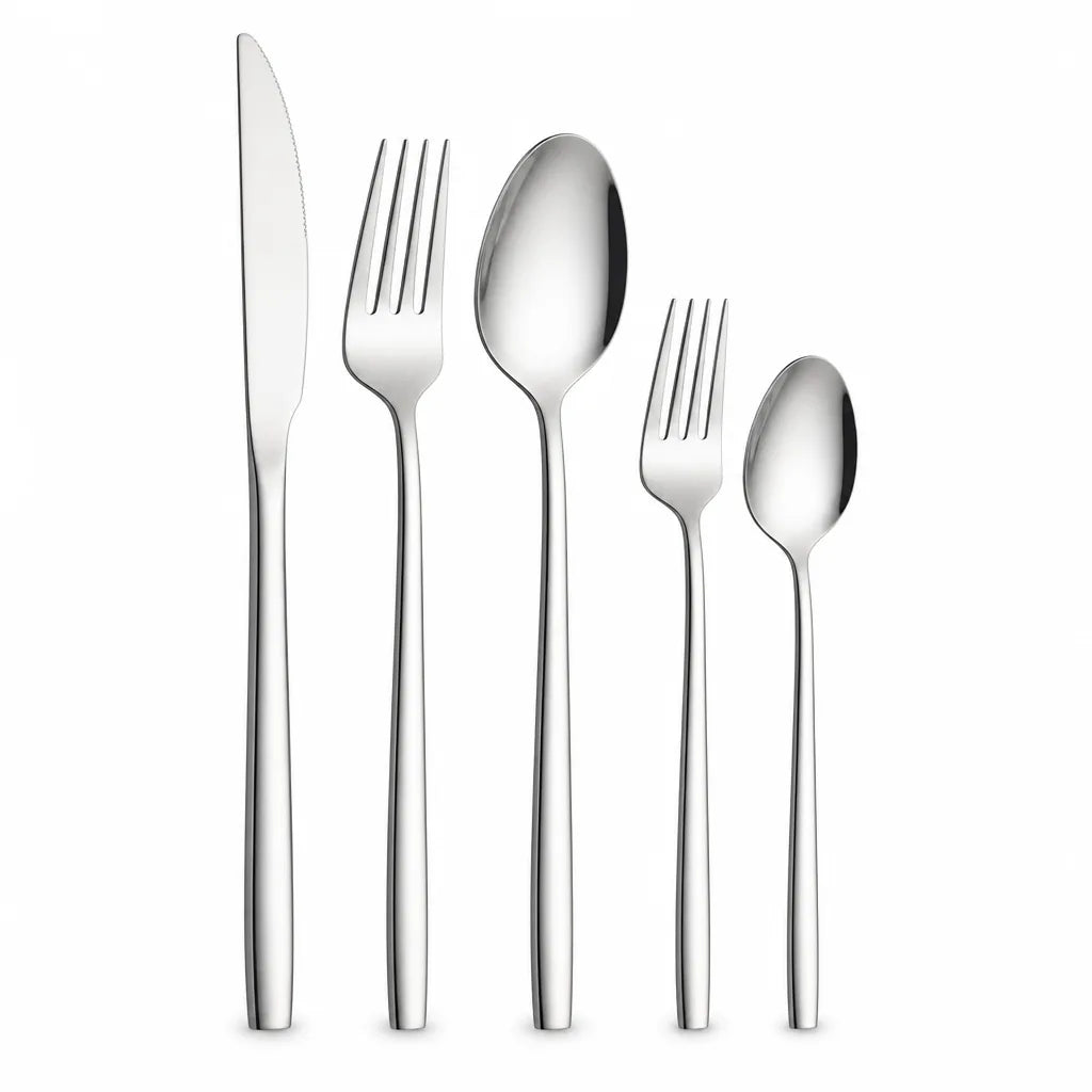 Mirror-Polished Finish Stainless Steel Cutlery Set (Set of 6)