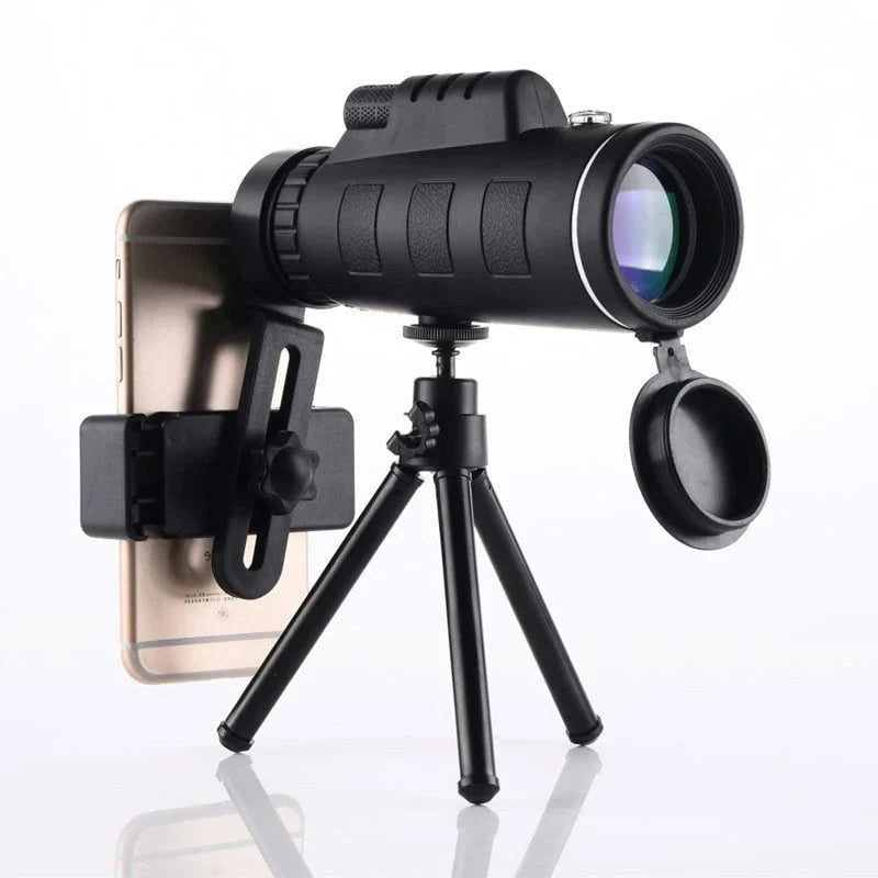 Monocular Telescope 10x Magnification Smartphone Holder & Tripod