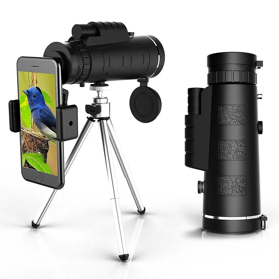 Monocular Telescope 10x Magnification Smartphone Holder & Tripod