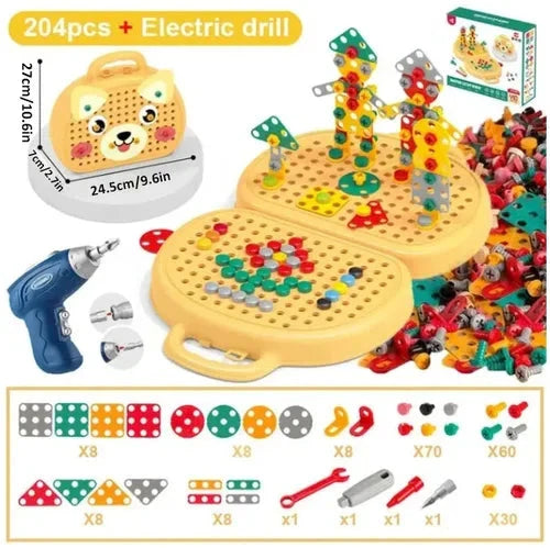 Montessori Building Set Battery-Powered Screwdriver Ages 3+