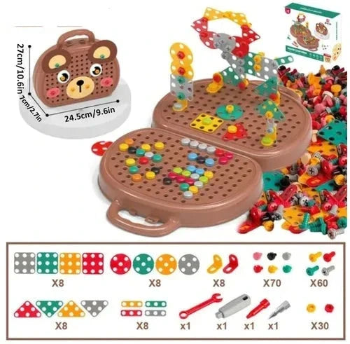 Montessori Building Set Battery-Powered Screwdriver Ages 3+