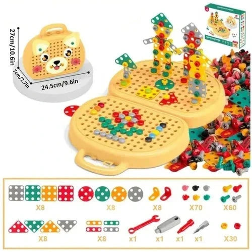 Montessori Building Set Battery-Powered Screwdriver Ages 3+