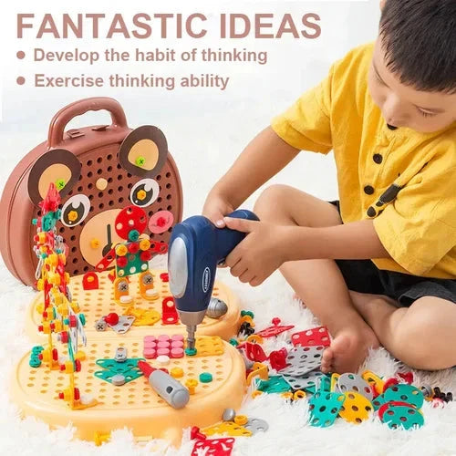 Montessori Building Set Battery-Powered Screwdriver Ages 3+