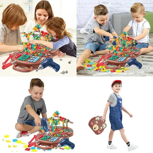 Montessori Building Set Battery-Powered Screwdriver Ages 3+