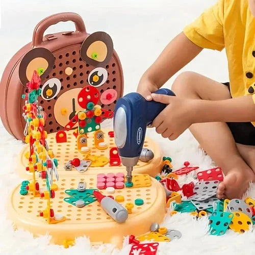 Montessori Building Set Battery-Powered Screwdriver Ages 3+