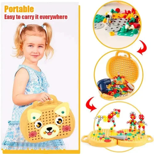 Montessori Building Set Battery-Powered Screwdriver Ages 3+
