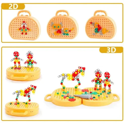 Montessori Building Set Battery-Powered Screwdriver Ages 3+