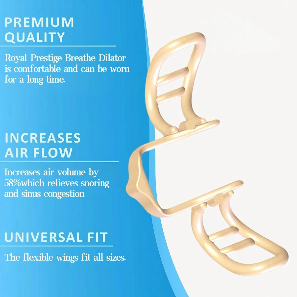 Nasal Dilator Medical-Grade Silicone & Adjustable Wings