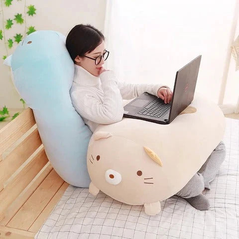 Neck & Lumbar Pillow Plush Slow-Rebound Cotton