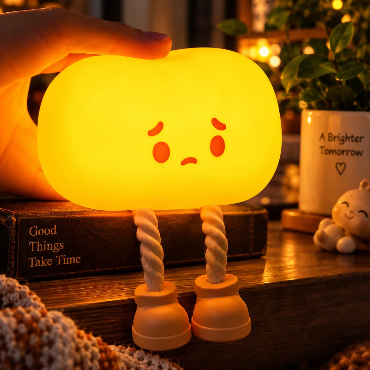 Night Light Pumpkin Cordless Silicone Soft White Glow