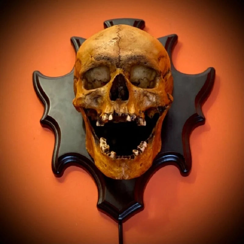 Nightlight Skull Sculpted Resin Warm LED & Sound