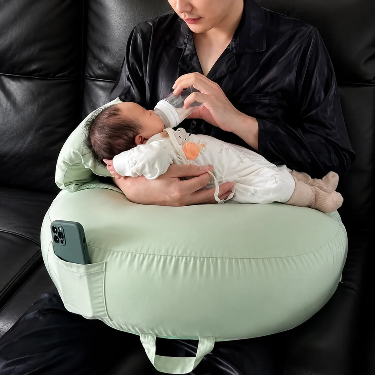 Nursing Pillow Wraparound Support Adjustable Buckle Removable Cushion