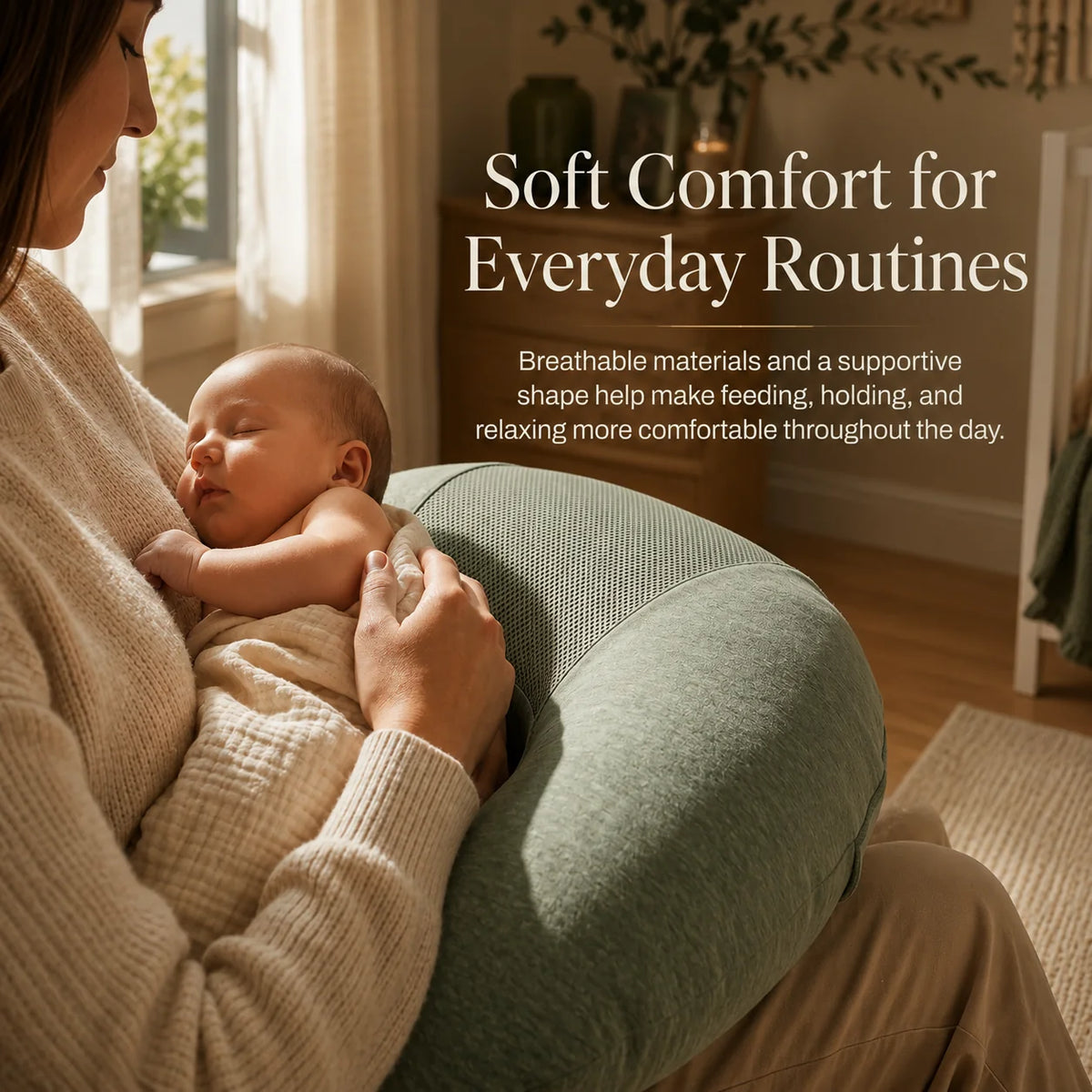 Nursing Pillow Wraparound Support Adjustable Buckle Removable Cushion