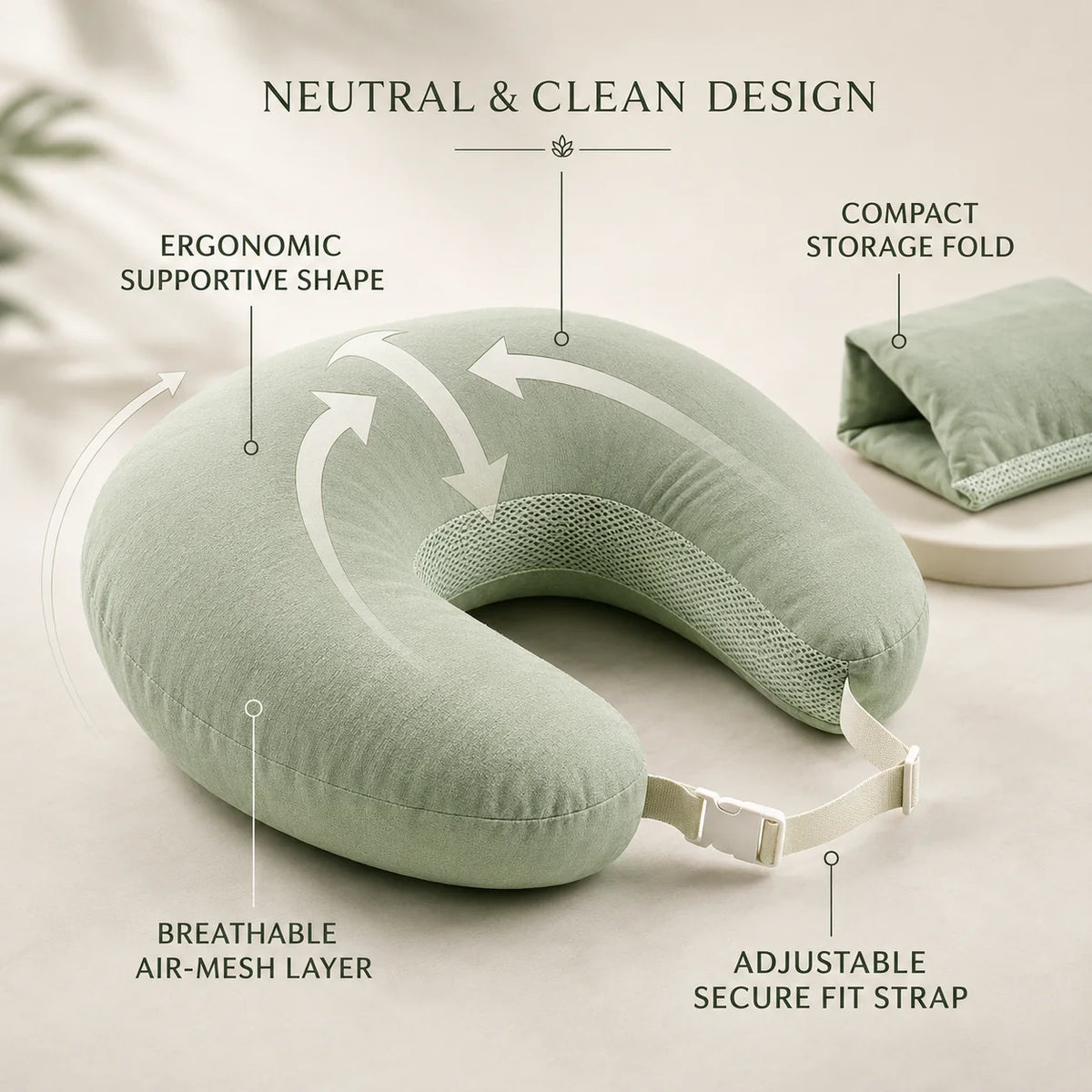 Nursing Pillow Wraparound Support Adjustable Buckle Removable Cushion