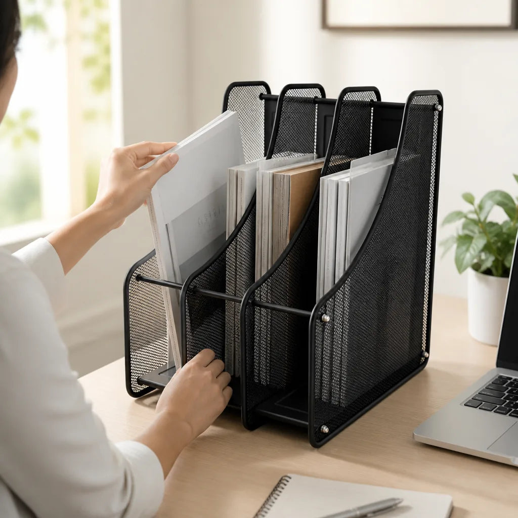 Organizer Basket Open Mesh Document Storage