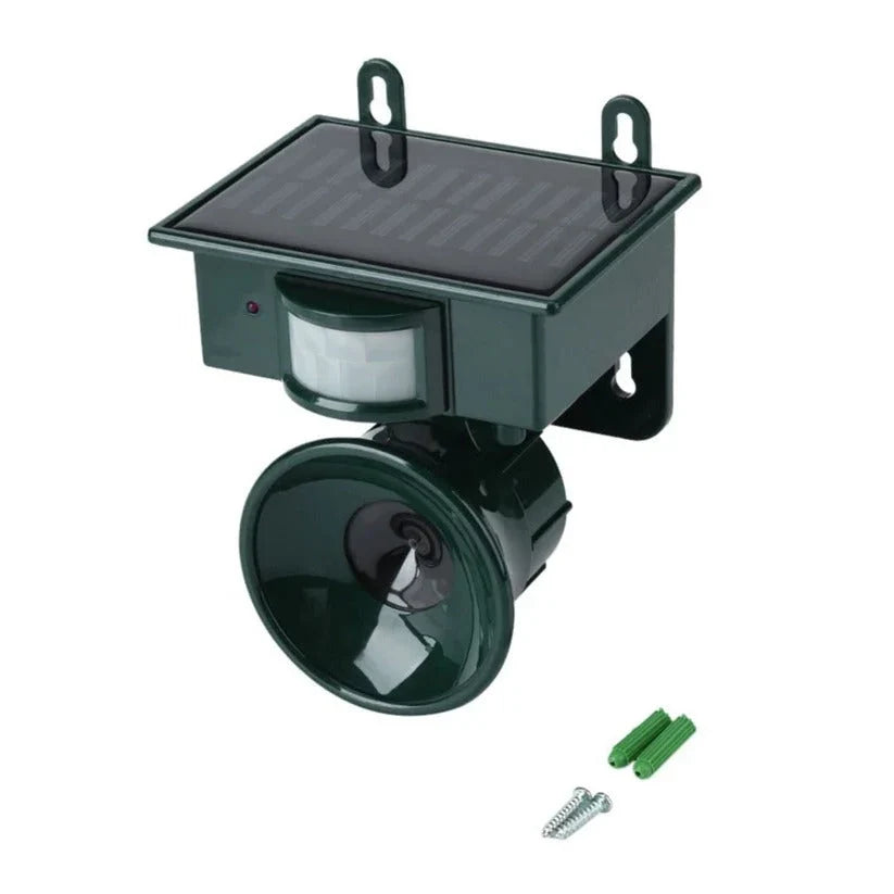 Outdoor Bird Repeller Solar-Powered Motion-Activated Sound Weather-Resistant