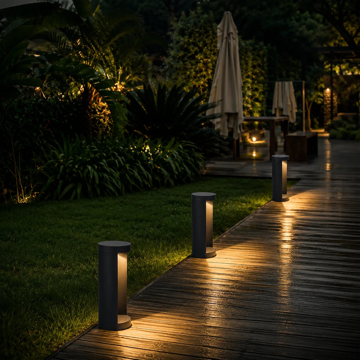 Outdoor Bollard Light Integrated LED Frosted Diffuser IP65
