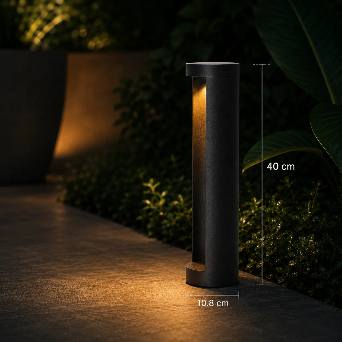 Outdoor Bollard Light Integrated LED Frosted Diffuser IP65