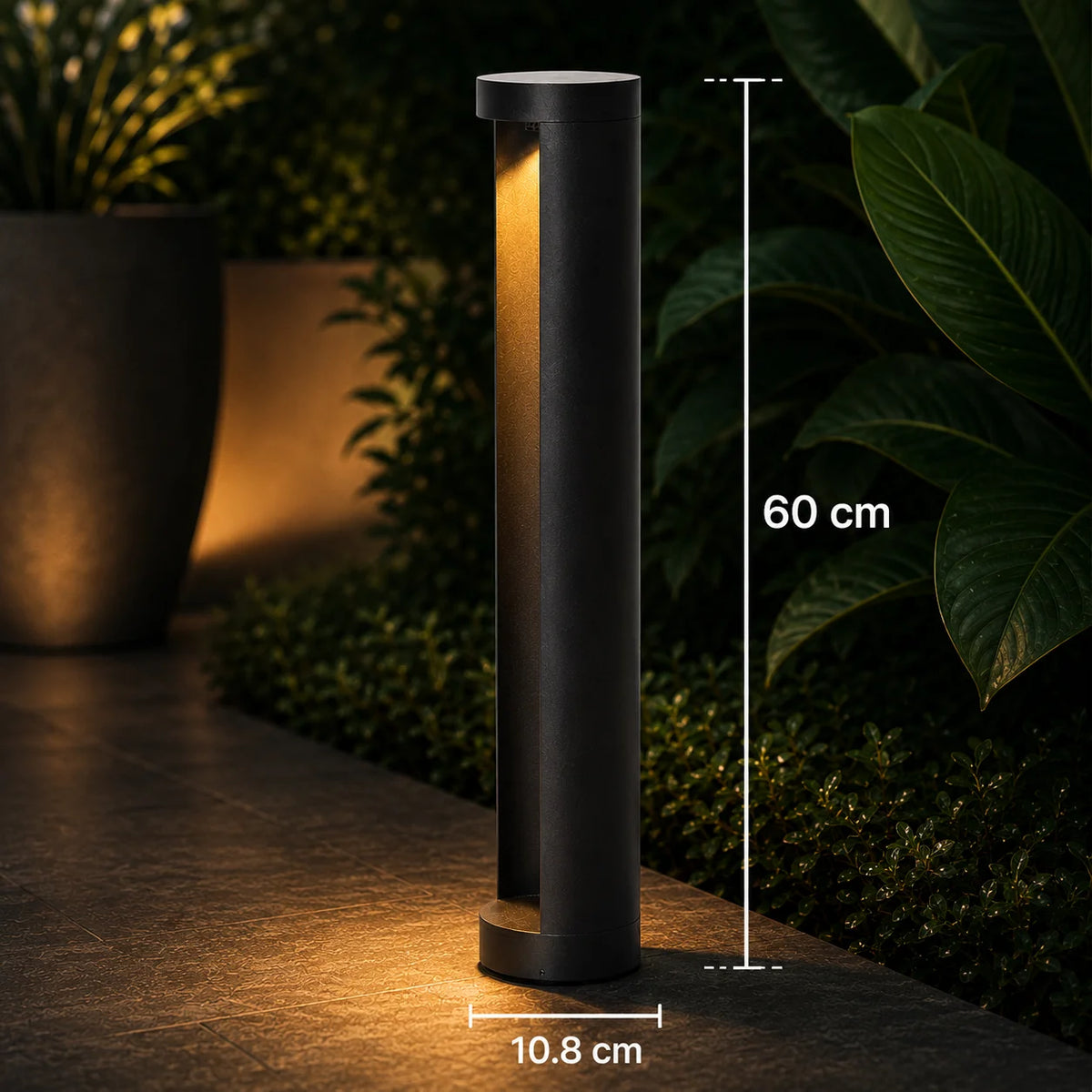 Outdoor Bollard Light Integrated LED Frosted Diffuser IP65