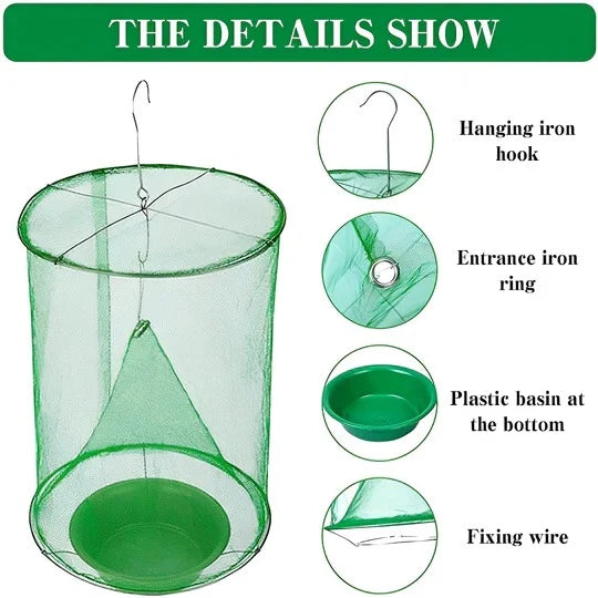 Outdoor Fly Trap Hanging Extended Capacity Low-Odor