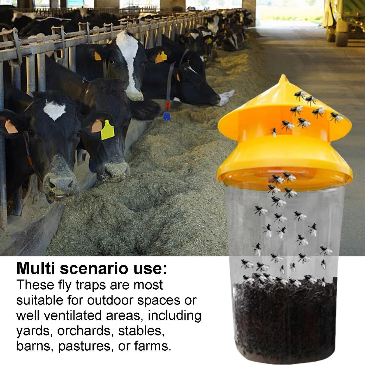 Outdoor Fly Trap Reusable Hanging Weather-Resistant