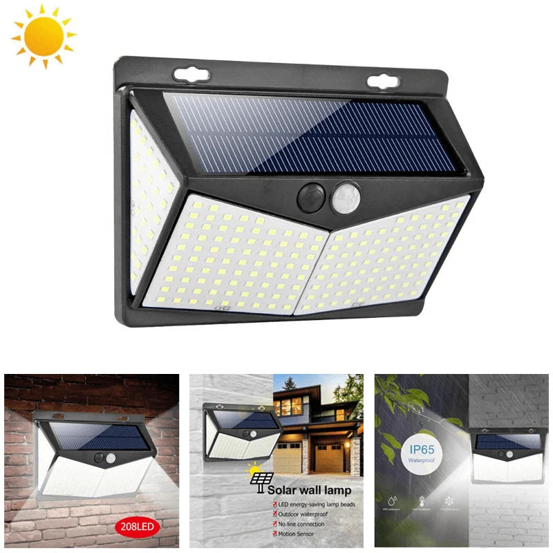 Outdoor Light Motion-Activated Solar-Powered 800 Lumens
