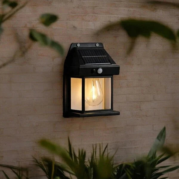 Outdoor Motion Sensor Light Solar Rechargeable Warm White Weather-Resistant