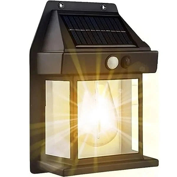 Outdoor Motion Sensor Light Solar Rechargeable Warm White Weather-Resistant