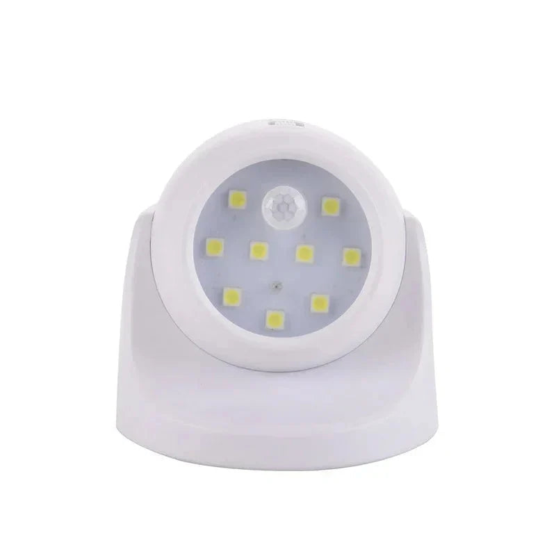 Outdoor Motion Sensor Spotlight 360° Rotatable Battery-Powered Weather-Resistant