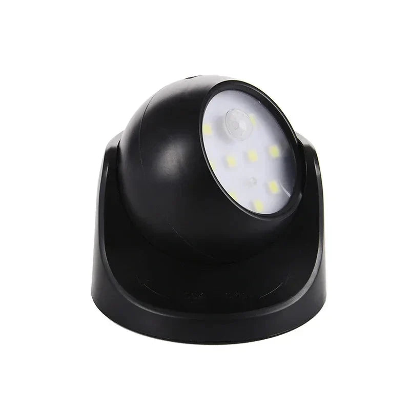 Outdoor Motion Sensor Spotlight 360° Rotatable Battery-Powered Weather-Resistant