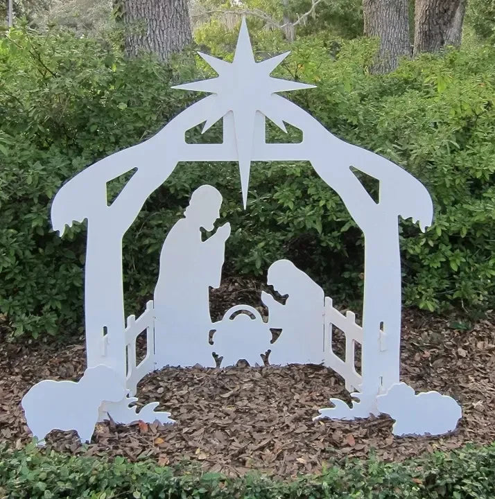 Outdoor Nativity Set Thick PVC Weather-Resistant